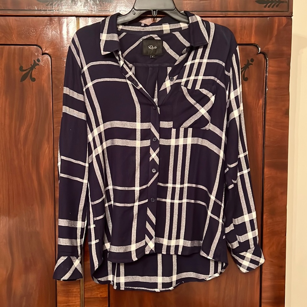 Rails flannel button down